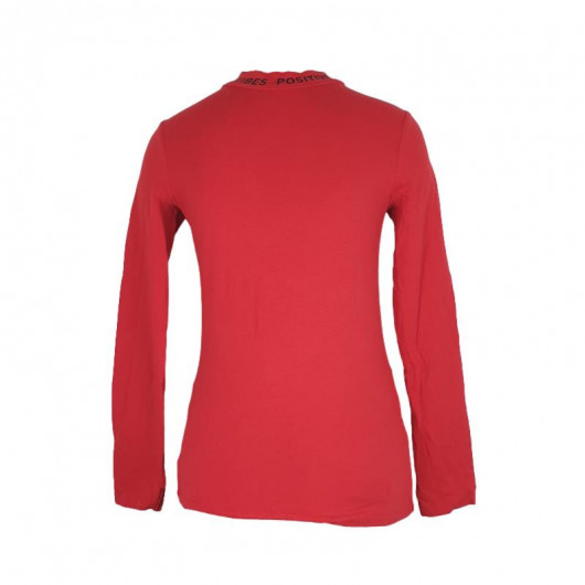 Bluza dama culoare caramiziu - Img 2