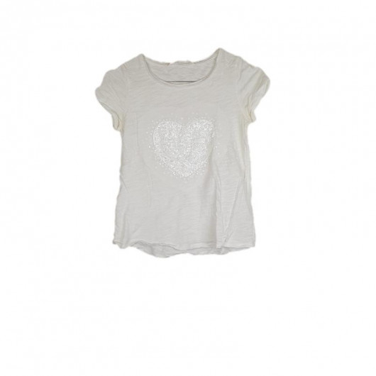 Tricou fete culoare alb cu imprimeu