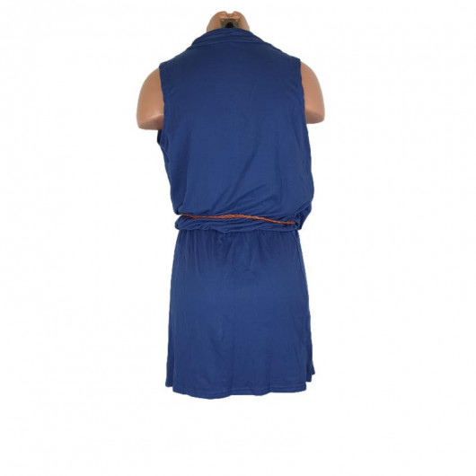 Bluza culoare albastru cu cordon - Img 2