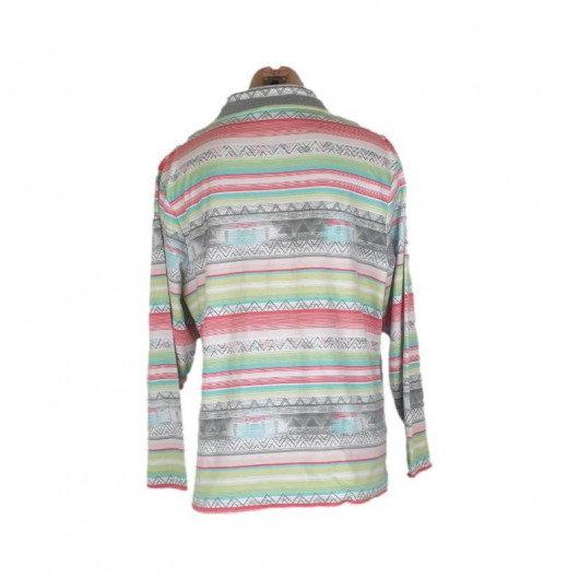 Bluza dama cu dungi multicolor marime M/L - Img 3