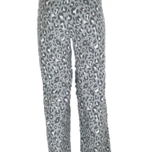 Panatalon pijama dama culoare gri cu imprimeu marime L - Img 2