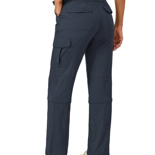 Pantaloni cargo convertibili, ușori, cu fermoar, pentru femei, cu uscare rapidă - Img 4