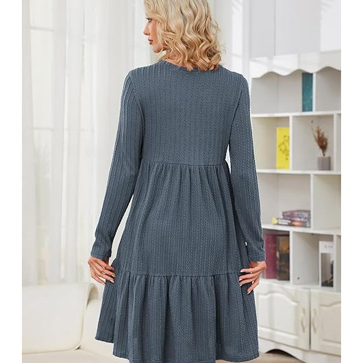 Rochie de maternitate pentru femei Albastru deschis - Img 5
