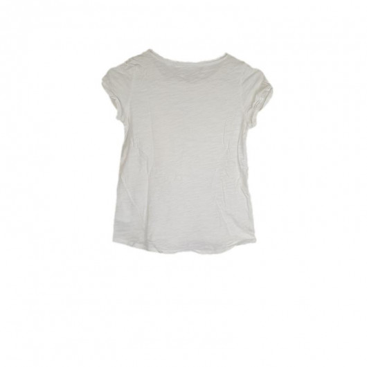 Tricou fete culoare alb cu imprimeu - Img 2