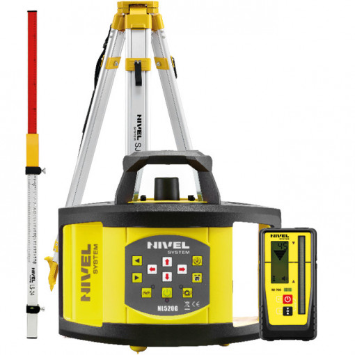 Nivela laser rotativa Nivel System NL520G Digital stadie LS24 trepied SJJ1