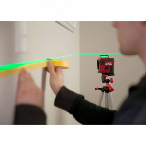 Nivela laser cu linie în cruce 360°, lumina verde (520 nm), accu Li-Ion, ± 0,5 mm/m, raza actiune 30m, trepied SKIL 1961 DA - Img 5