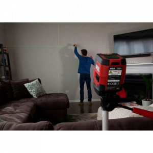 Nivela laser cu linie în cruce, lumina verde (520 nm), prindere trepied 1/4, accu Li-Ion, ± 0,5 mm/m, raza actiune 20m SKIL 1912 AA - Img 4