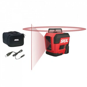 SKIL 1960 DA Nivela laser cu linie în cruce 360°, lumina rosie (635 nm), accu Li-Ion, ± 0,5 mm/m, raza actiune 20m