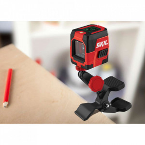 Nivela laser cu linie în cruce, lumina verde (520 nm), accu Li-Ion, ± 0,5 mm/m, raza actiune 20m, include trepied SKIL 1911 DA - Img 5