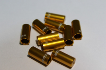 Capat camasa frana aluminiu 5mm - set 10buc. auriu - Img 3