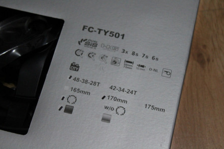 Shimano FC-TY501 Tourney - negru 170mm angrenaj 48-38-28T - Img 3
