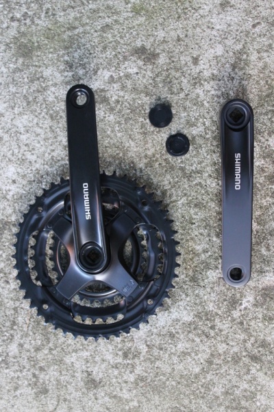 Shimano TOURNEY FC-TY301 3x6/7/8vit. patrat 48/38/28 - negru 175mm - Img 4