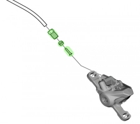 Shimano Tube Joint Kit SM-BH90 Flat-Mount(oliva-insertie-surub) - Img 2