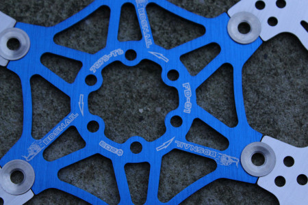 Snail Floating CNC 2-piece Disc Rotor - 203mm albastru - Img 2
