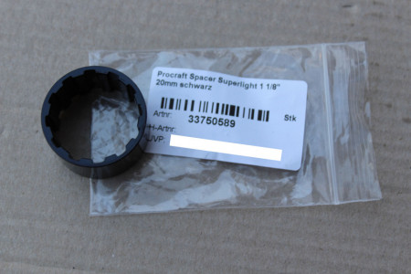 Spacer Procraft Ultralight 1.1/8" negru 20mm - Img 5