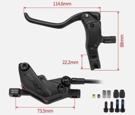 TRP C2.3 (HD-EU832) 4-Piston Hydraulic Disc Brake Set DH MTB Heavy Cargo E-Bike - Img 2