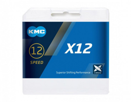 KMC X12 Tech black 12vit. + Missing Link 126L