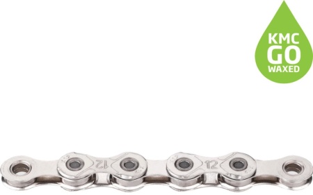KMC X12 Waxed Silver 12vit. + Missing Link 126L - lant bicicleta - Img 2
