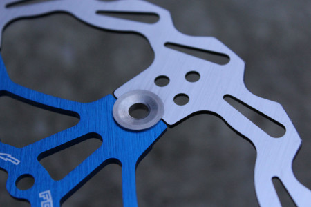 Snail Floating CNC 2-piece Disc Rotor - 203mm albastru - Img 3