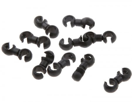 S-Clip clema dubla rotativa prins camasa cablu - 10 buc.Set Negru