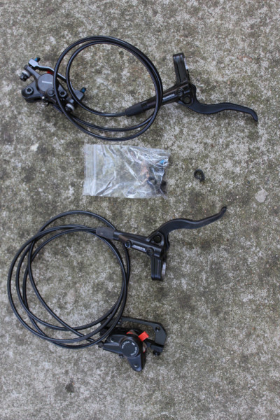 Shimano BL-MT401/BR-MT410 Disc Frane - Set 800/1600mm + adaptoare - Img 4