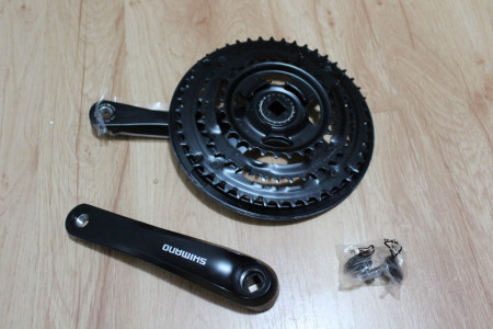 Shimano FC-TY501 Tourney - negru 170mm angrenaj 48-38-28T - Img 5