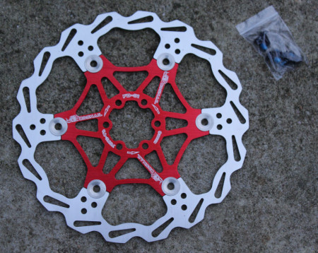 Snail Floating CNC 2-piece Disc Rotor - 203mm rosu