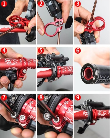 SRAM type Discrete Clamp - colier maneta schimbator - Img 4