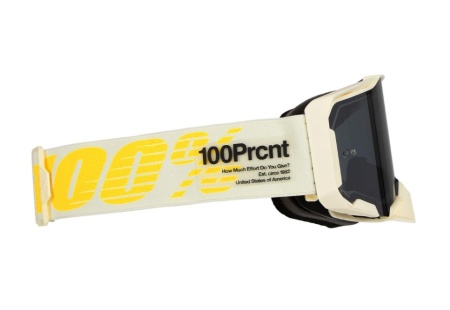 100% Armega Barely goggle - Smoked Iridium lens - alb/crem - Img 2