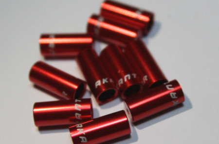 Capat camasa frana aluminiu 5mm - set 10buc. rosu - Img 2