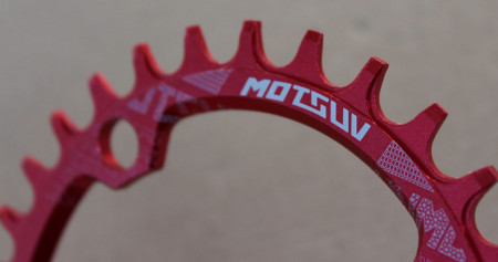 Foaie Ovala Motguv 32T - narrow wide 1x7-12 viteza - Rosu 104bcd - Img 3