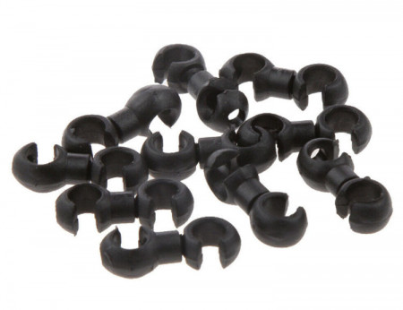 S-Clip clema dubla rotativa prins camasa cablu - 10 buc.Set Negru - Img 3