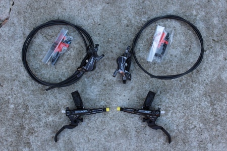 Shimano XT BR-M8120-B J-Kit set complet - 4 piston - placute metalice - Img 2