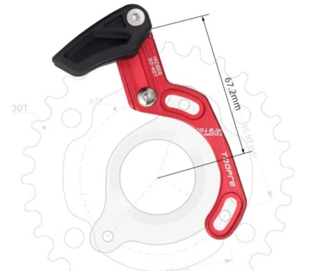 Toopre Flip-Guide Wide UltraLight CNC - ISCG-05 Chain Guide rosu - Img 3