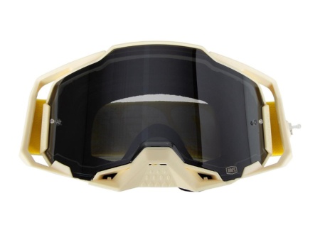 100% Armega Barely goggle - Smoked Iridium lens - alb/crem - Img 3
