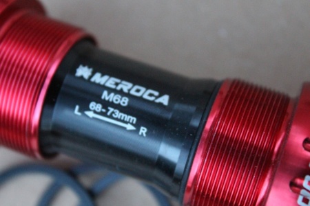 Meroca CNC Hollowtech 2 monobloc rulment - rosu - Img 2