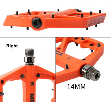 Meroca Slim - Nylon Flat Pedal - Portocaliu - Img 2