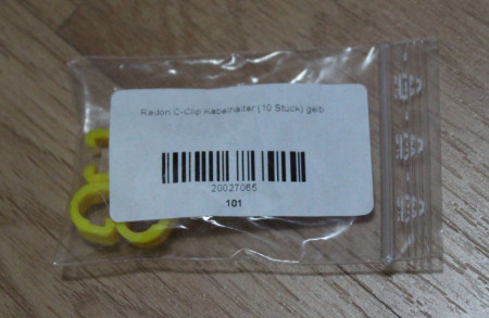 Radon clema C-clip plastic - galben 10 buc. - Img 3