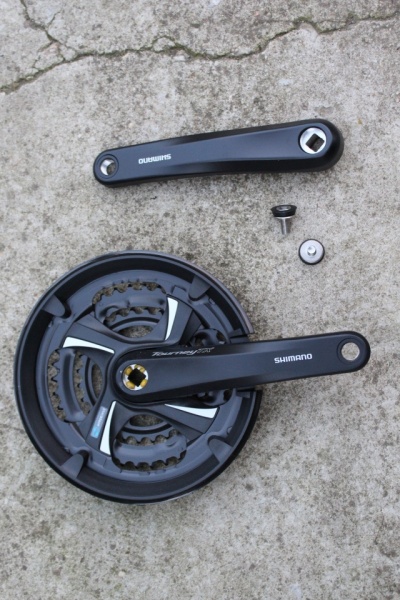 Shimano TOURNEY FC-TX801 Protectie 8-vit. angrenaj ax patrat 48/38/28T. - Img 2