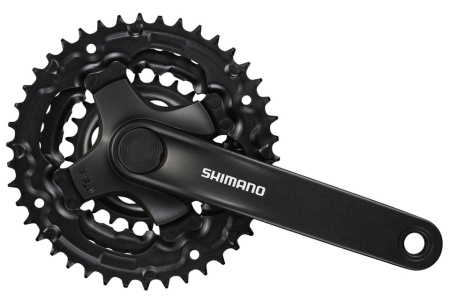 Shimano TOURNEY FC-TY301 3x6/7/8vit. patrat 48/38/28 - negru 175mm - Img 8