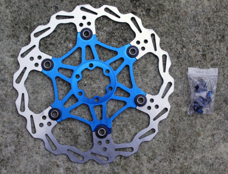 Snail Floating CNC 2-piece Disc Rotor - 203mm albastru - Img 6