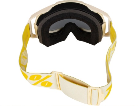 100% Armega Barely goggle - Smoked Iridium lens - alb/crem - Img 4