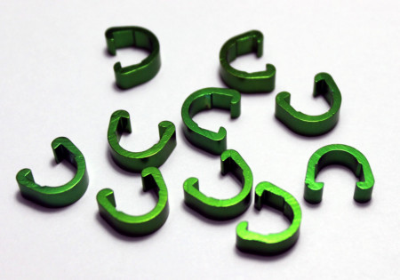 Clema SET CNC aluminiu - Verde 10 buc. - Img 3