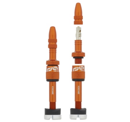 e*thirteen Quick Fill valve set Tubeless Gen 2 SV 23-31 Portocaliu - Img 3