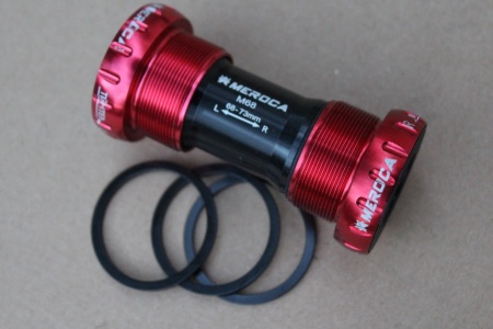 Meroca CNC Hollowtech 2 monobloc rulment - rosu - Img 3