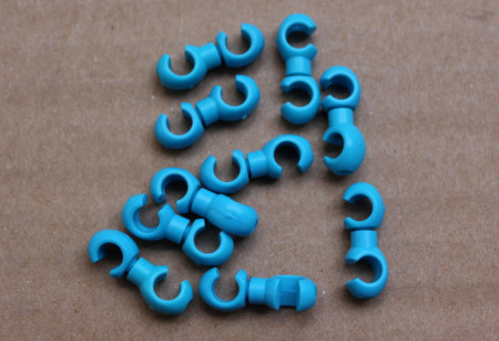 S-Clip clema dubla rotativa prins camasa cablu - 10 buc.Set Albastru
