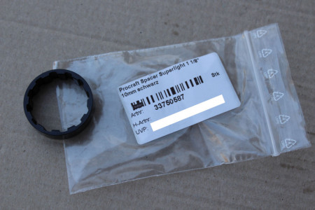 Spacer Procraft Ultralight 1.1/8" negru 10mm - Img 5