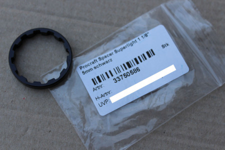 Spacer Procraft Ultralight 1.1/8" negru 5mm - Img 6