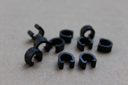Radon clema C-clip plastic - negru 50 buc. - Img 2