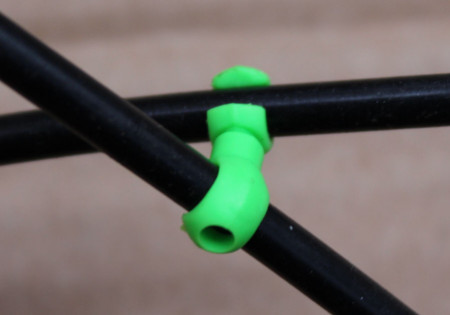 S-Clip clema dubla rotativa prins camasa cablu - 10 buc.Set Verde - Img 2